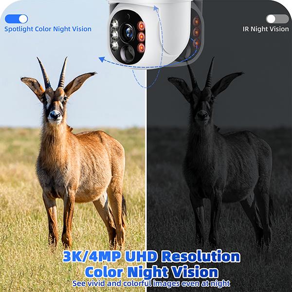 Solar Cell Battary Powered Outdoor Camera