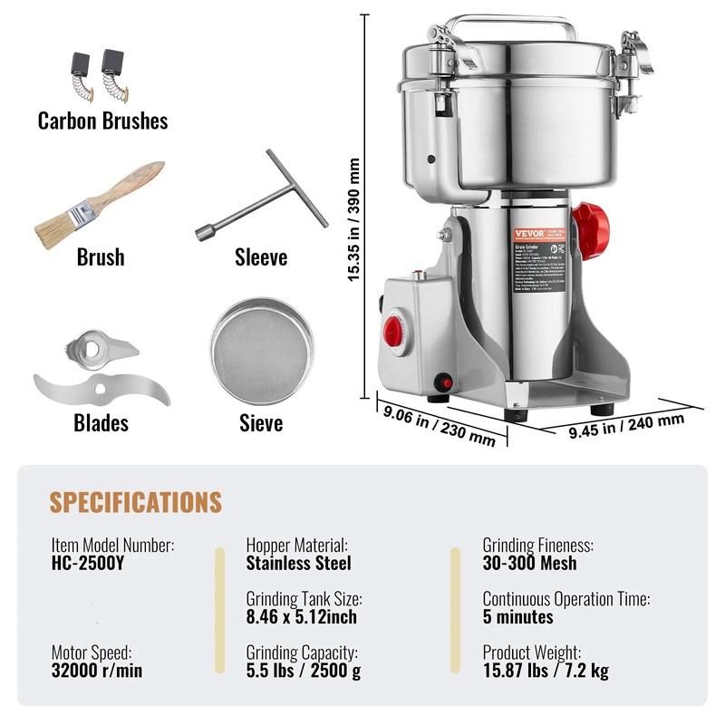 High Speed Electric Grain Mill Grinder