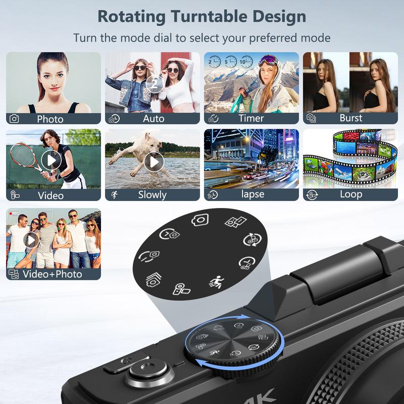 4K Digital Camera With 64MP