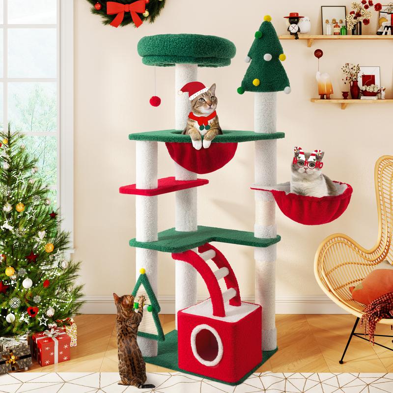 Christmas Tree Cat Tower