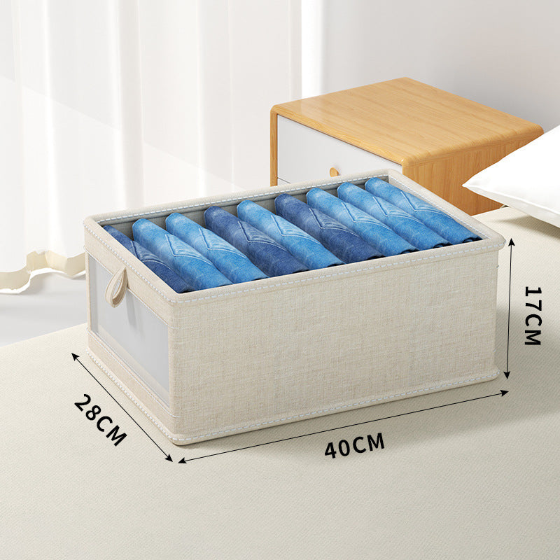 Visible Foldable Clothes Storage Box Home Wardrobe Clothing Storage Box