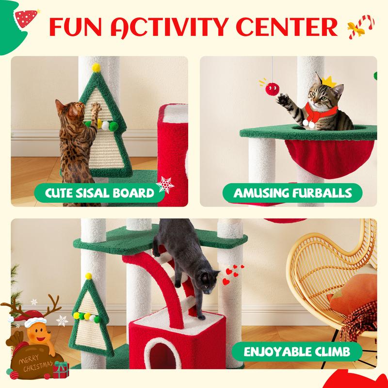 Christmas Tree Cat Tower