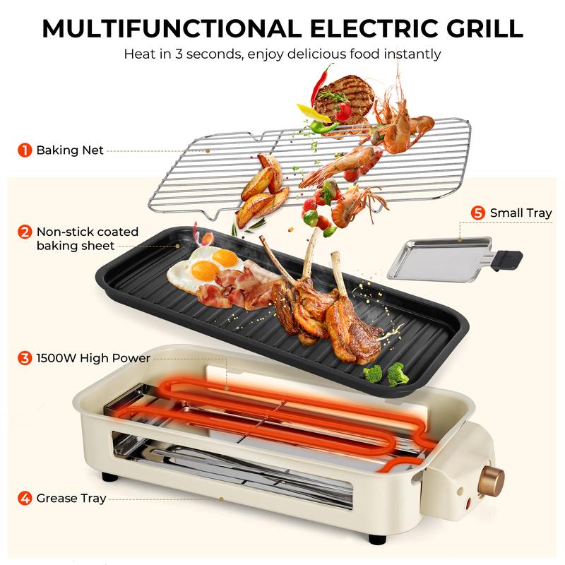 2 In 1 Electric Indoor Grill