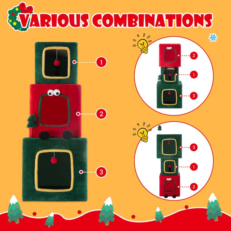 Christmas Tree Cat Tower