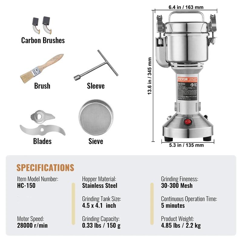 High Speed Electric Grain Mill Grinder