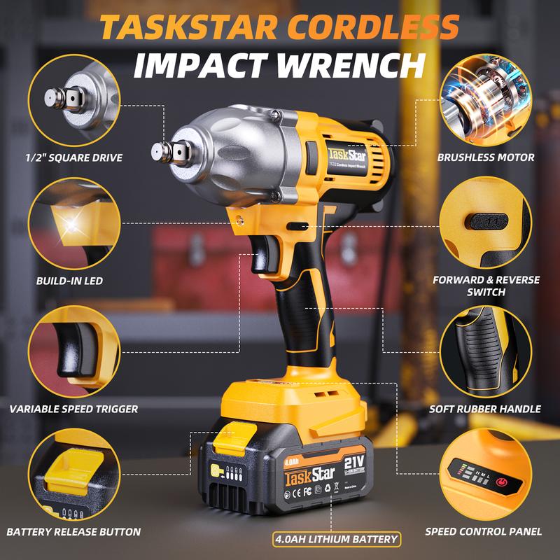 Electric High Torque Impact Wrench Kit