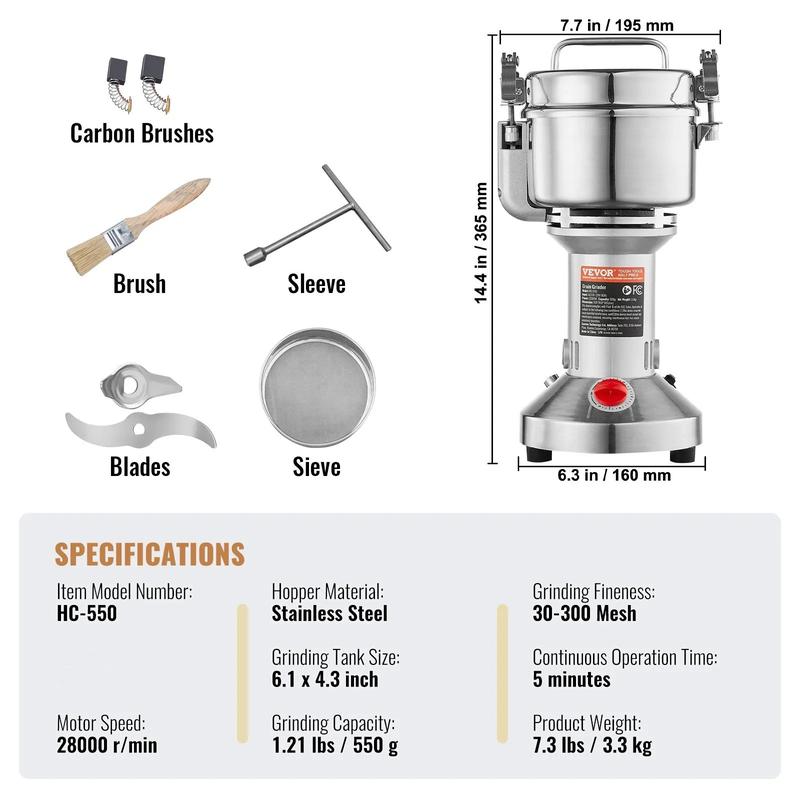 High Speed Electric Grain Mill Grinder