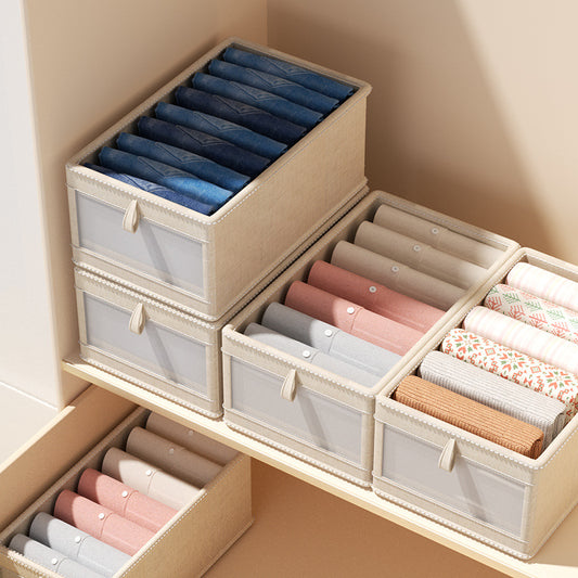 Visible Foldable Clothes Storage Box Home Wardrobe Clothing Storage Box