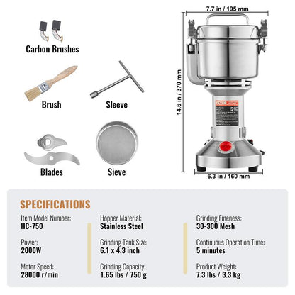 High Speed Electric Grain Mill Grinder