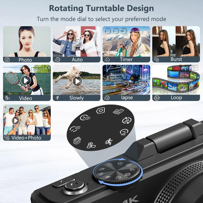 4K Digital Camera With 64MP