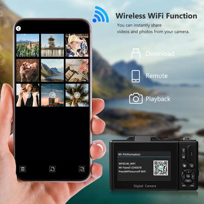 4K Digital Camera With 64MP