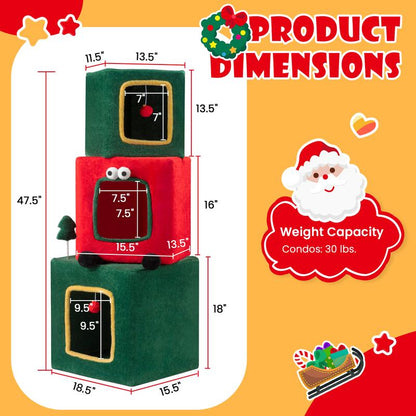 Christmas Tree Cat Tower