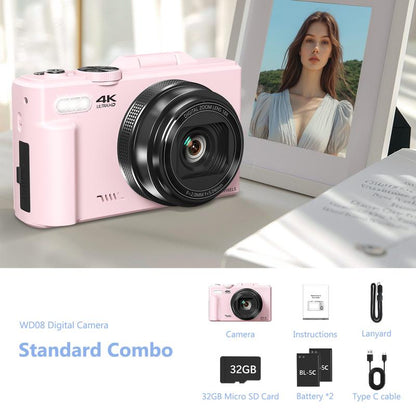 4K Digital Camera With 64MP