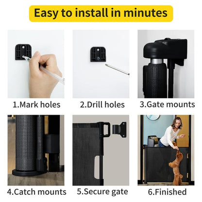 Retractable Mesh Gate