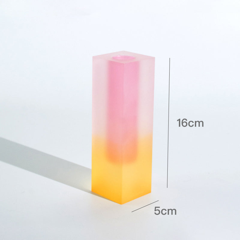 Simple Nordic Ins Acrylic Vase Square Column Glass Bubble Vase