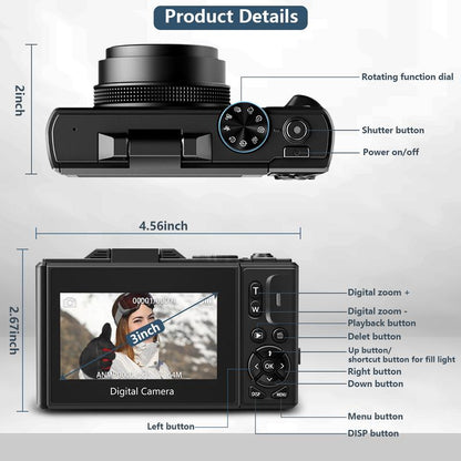 4K Digital Camera With 64MP