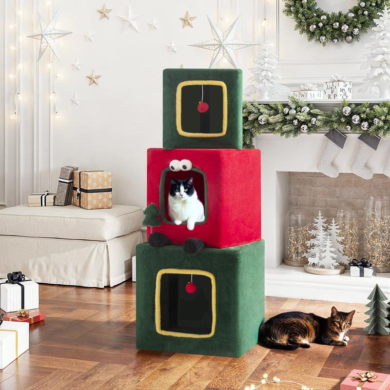 Christmas Tree Cat Tower